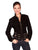 Scully Leather Womens Studded Conchos Boar Suede Jacket Black