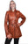 Scully Womens Brown Lamb Leather Washed Belted Coat