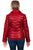 Scully Womens Red Lamb Leather Puffy Jacket