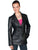 Scully Leather Womens Classic Tailored Two Button Lamb Blazer Black