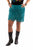 Scully Womens Turquoise Leather Tiered Fringe Skirt