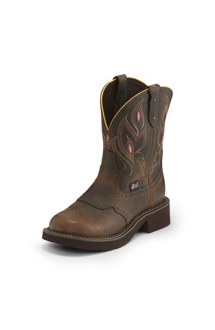 Justin 8in Womens Shetland Gemma Buffalo Cowboy Boots