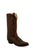 Old West Chocolate Womens Leather 12in Snip Toe Cowboy Boots
