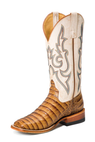 Miss Macie Bean Womens Bleached Bone Leather Slick Rikki Fashion Boots