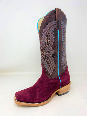 Miss Macie Bean Womens Burgundy Suede Leather 12in Fashion Boots