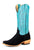 Miss Macie Bean Womens Turquoise Leather Black Suede Fashion Boots