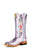 Macie Bean Kids Girls Metallic Roper Pink Leather Cowboy Boots