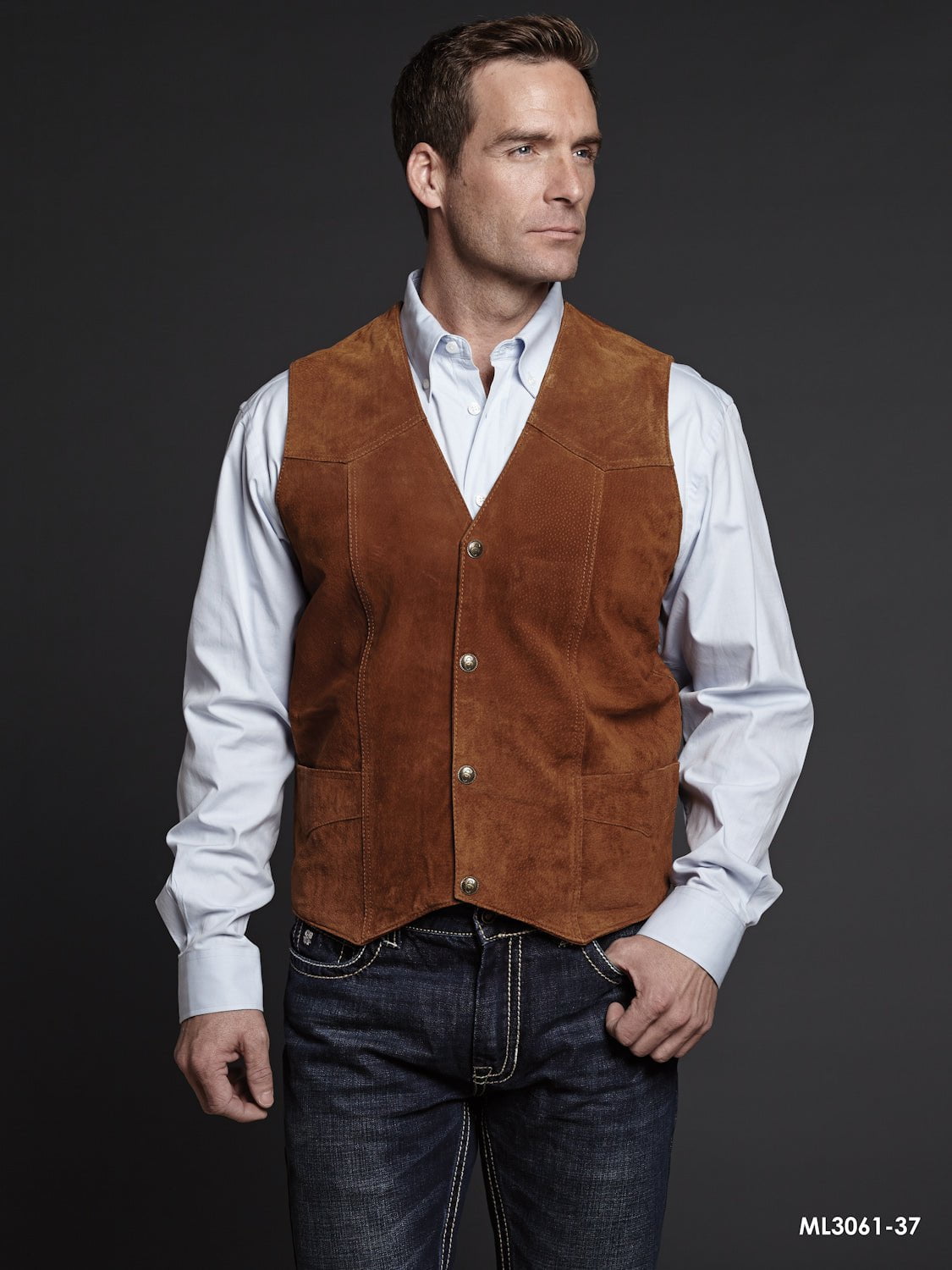 Nationaal Makkelijker maken Omleiden Cripple Creek Mens Cognac Boar Suede Leather Western Snap Front Vest – The  Western Company