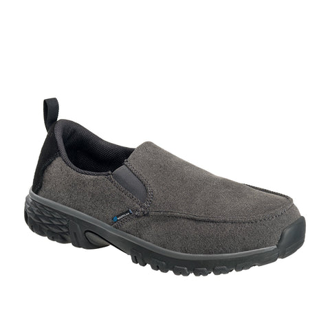 Nautilus Mens Charcoal Textile Alloy Toe Breeze EH Slip-On Work Shoes