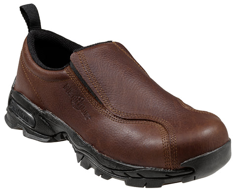 Nautilus Mens Steel Toe Athletic Slip-On W Brown Leather Shoes