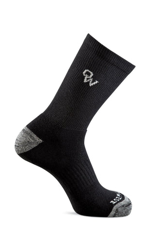 Old West Black/Grey Mens Cotton Blend Super Soft Grip Crew Socks