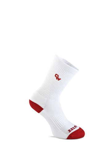 Old West Red/White Children Cotton Blend 6-Pack Soft Grip Crew Socks