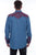 Scully Mens Blue/Cranberry Polyester Tooled Floral L/S Shirt