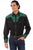 Scully Mens Emerald Poly/Rayon Floral Tooled L/S Shirt XS