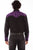 Scully Mens Purple Poly/Rayon Floral Tooled L/S Shirt