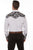 Scully Mens White/Black Poly/Rayon Tooled Floral L/S Shirt