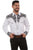 Scully Mens White/Black Poly/Rayon Floral Tooled L/S Shirt