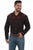 Scully Mens Black Poly/Rayon Red Scroll L/S Shirt