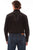 Scully Mens Black Polyester Longhorn Heads L/S Shirt