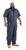 Berne Mens Navy Cotton Blend Highland Flex Poplin Coverall S/S