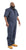 Berne Mens Navy Cotton Blend Highland Flex Poplin Coverall S/S