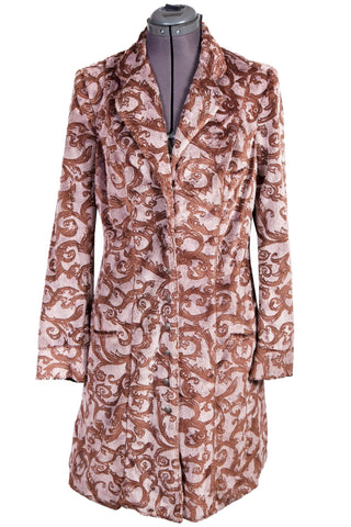 Scully Womens Brown Polyester Jacquard Jacket