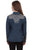 Scully Womens Denim Poly/Rayon Scroll L/S Blouse