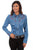 Scully Womens Denim Cotton Blend Longhorn L/S Shirt