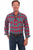 Scully Mens Turquoise/Red 100% Cotton Signature Check L/S Shirt