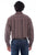 Scully Mens Brown 100% Cotton Diamond Stripe L/S Shirt