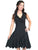 Scully Cantina Collection Halter Dress Black 100% Cotton Ruffled