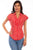 Scully Womens Brick 100% Cotton Cap Sleeve S/S Blouse