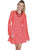 Scully Womens Strawberry 100% Cotton Lace-Up L/S Dress