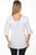 Scully Womens White Silk Blend Lace S/S Blouse