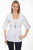 Scully Womens White Silk Blend Lace S/S Blouse