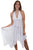 Scully Womens White 100% Cotton Crochet Halter S/L Dress