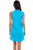 Scully Womens Turquoise 100% Cotton Pockets S/L Dress
