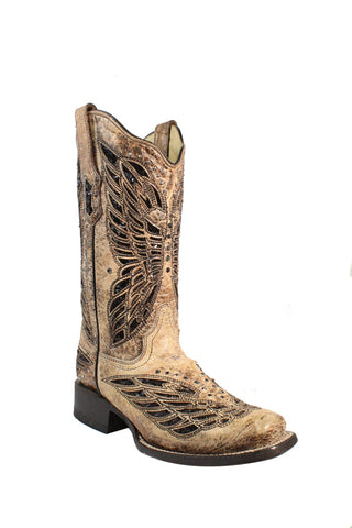 Circle G Urban Ladies Gold Cowhide Leather Cowgirl Boots