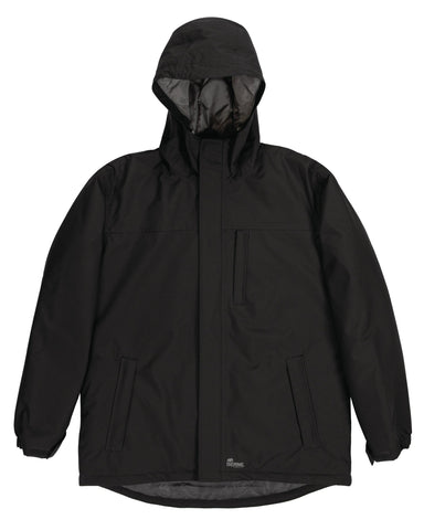 Berne Mens Black 100% Nylon Coastline Waterproof Rain Jacket 2XL TALL