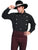 Scully Rangewear Mens Black 100% Cotton L/S Big Concho Western Bib Shirt