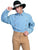 Scully RangeWear Mens Blue 100% Cotton Concho L/S Western Bib Shirt