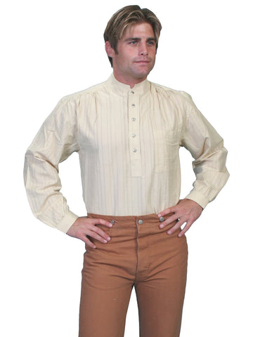 Scully Rangewear Mens Natural 100% Cotton L/S Big Full Western Shirt