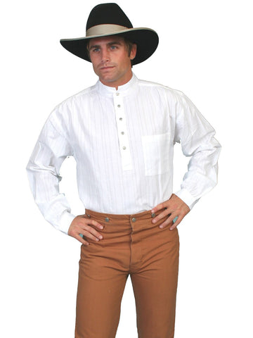 Scully Rangewear Mens White 100% Cotton L/S Big Full Western Shirt