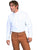 Scully RangeWear Mens White 100% Cotton Ribbed L/S Pullover Western Shirt