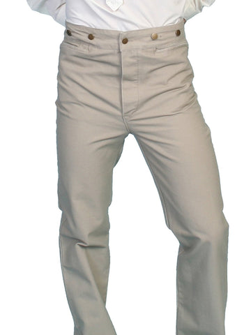 Scully RangeWear Mens Sand 100% Cotton Notched Button Fly Canvas Pant