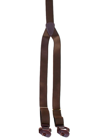 Scully Rangewear Mens Brown 100% Silk French Satin Suspenders
