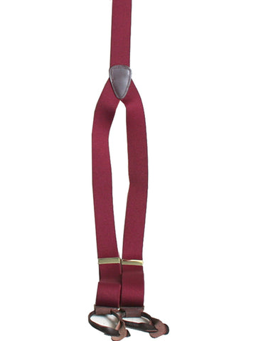 Scully Rangewear Burgundy Poly-Elastic Adjustable Y-Back Suspenders