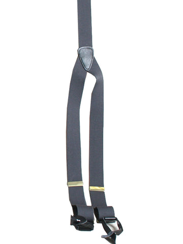 Scully Rangewear Charcoal Poly-Elastic Adjustable Y-Back Suspenders