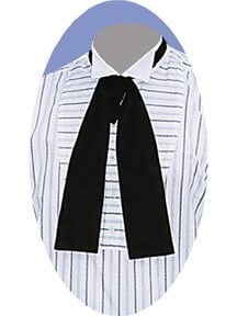 Scully Rangewear Mens Black 100% Silk Puff Tie