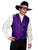 Scully Rangewear Mens Purple Polyester Paisley Old West Vest